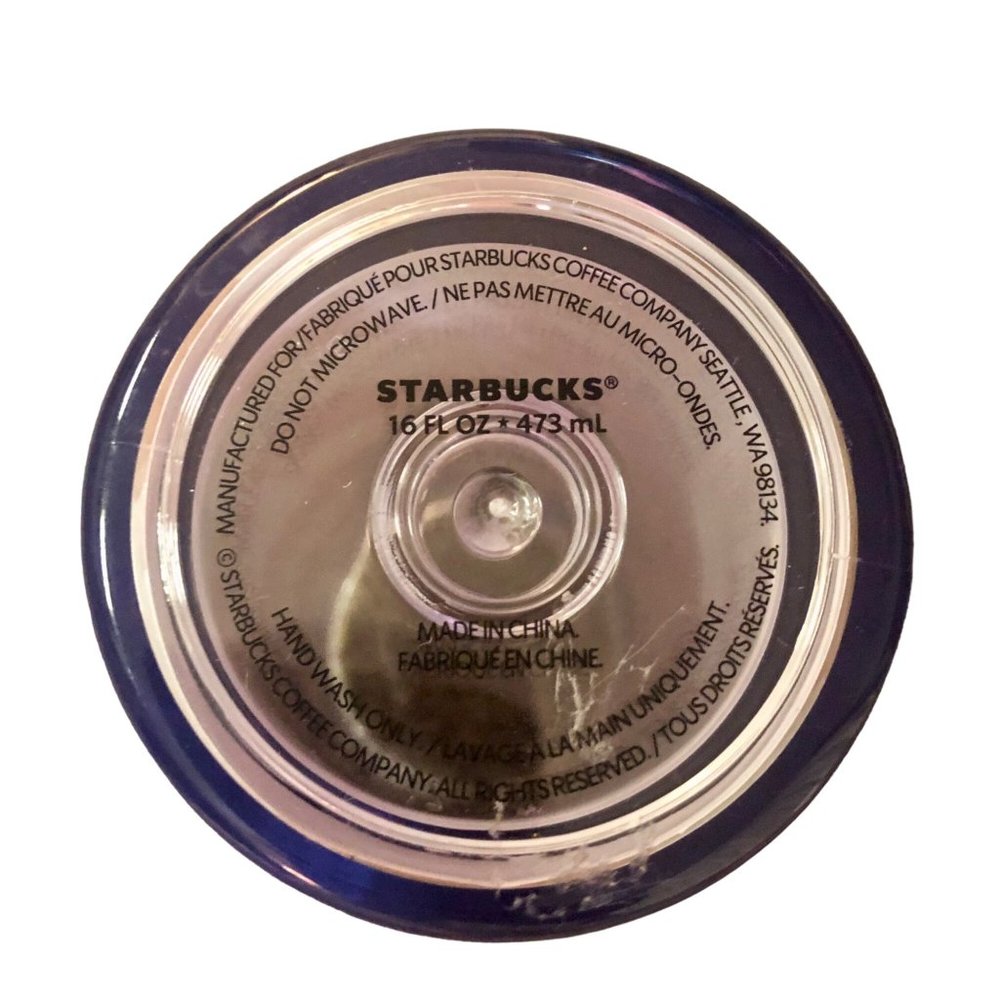 Starbucks 16 oz Tumbler And Lid Used Travel Mug Stripes - Picture 9 of 9